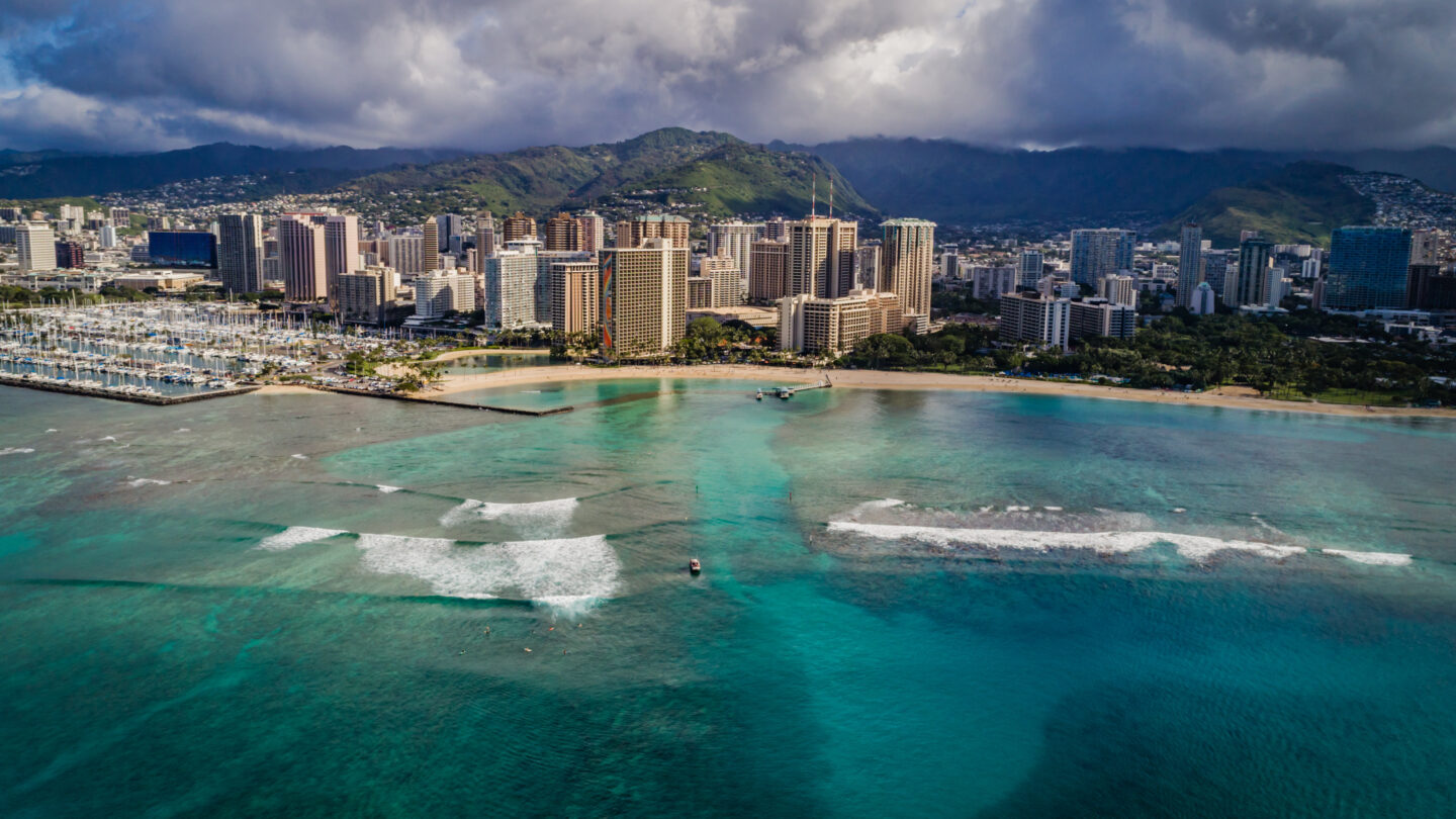 Hilton Hawaiian Village, Waikiki, Honolulu, Oahu, Hawaii Stock